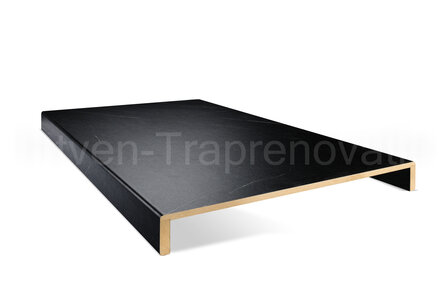 Dubbele CPL Overzettrede 60 x 136 cm (Vesuvius Zwart Houtnerf) 