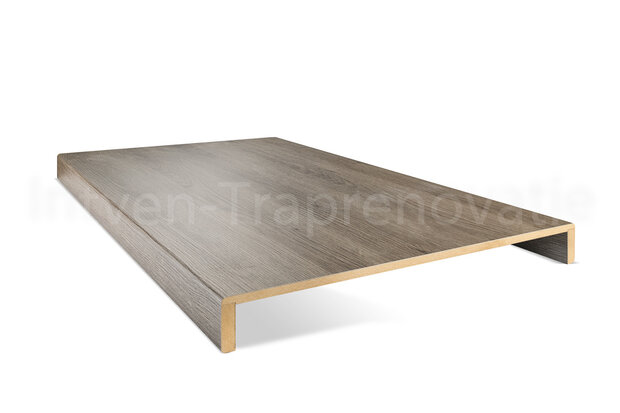 dubbele overzettrede van cpl materiaal in de kleur eik grijs 60x121cm